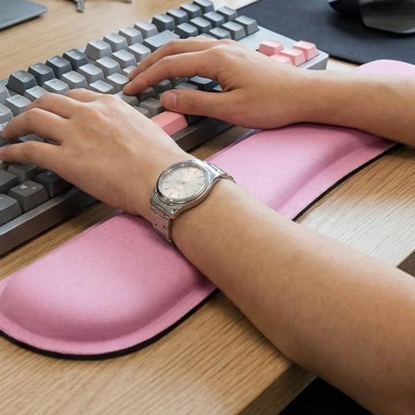 러블리 핑크 손목 지지대 사무실 집 학교 등 다양한 장소에서 사용하기 좋은 키보드 매트