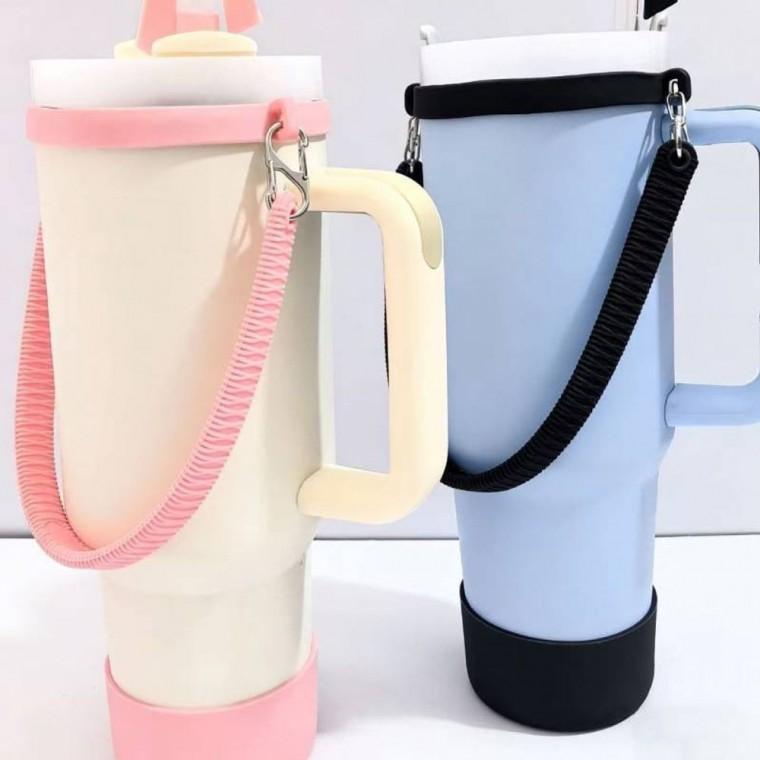 스트랩 휴대용 외출 물병 손잡이 호환 꾸미기 텀블러 홀더 실리콘