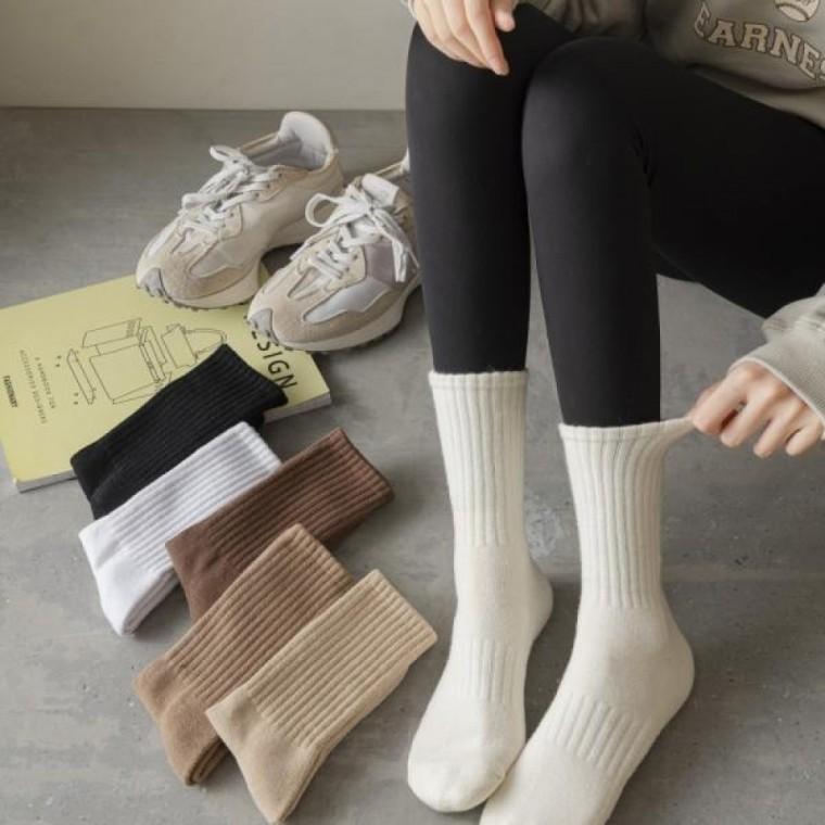 남녀공용 도톰 하이탑양말