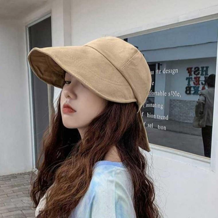 매듭 리본 버킷햇 벙거지 모자 여성 버킷햇 여자 면 골프 조절