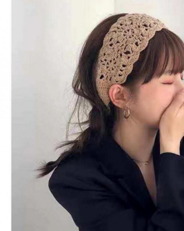 여성 뜨개 에스닉 헤어밴드 여성 에스닉 패션 코디 헤어 밴드 악세사리