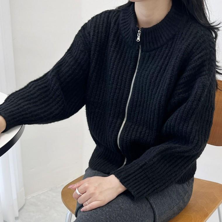 가디건 여자 여성 긴팔 니트 집업 간절기 봄 가을 기본 베이직 데일리 캐주얼 외투 간절기 일상 심플 실내