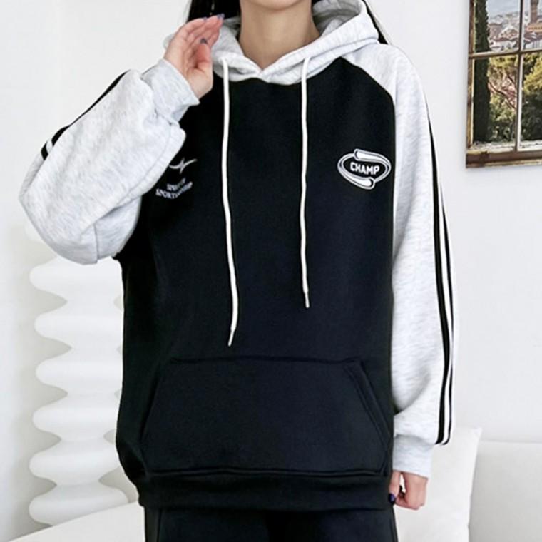 여성 여자 긴팔 티셔츠 후드 기본 베이직 데일리 캐주얼 기모 겨울 일상 루즈핏 오버핏 실내 홈웨어 일상