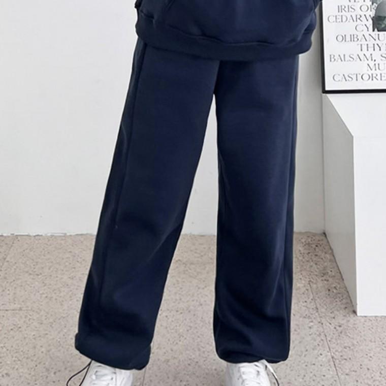 여자 여성 긴바지 밴딩 바지 팬츠 기모 가을 겨울 운동 실내 단체 일상 기본 베이직 데일리 캐주얼 일상 무