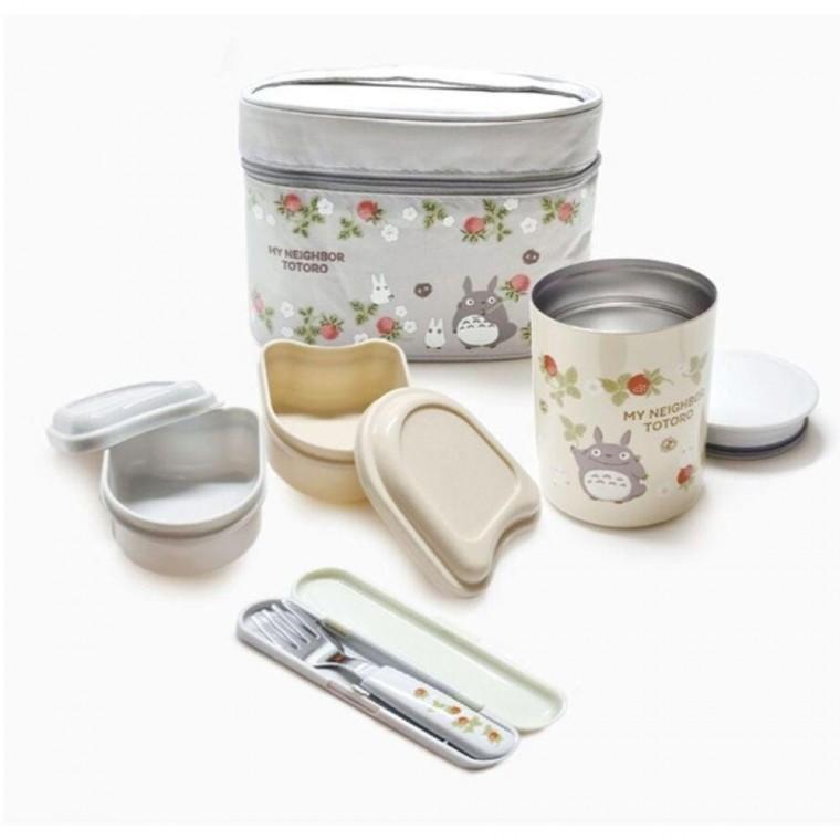 토토로 보냉 도시락 산딸기 560ml 1P 포크 포함 점심 피크닉 사무실