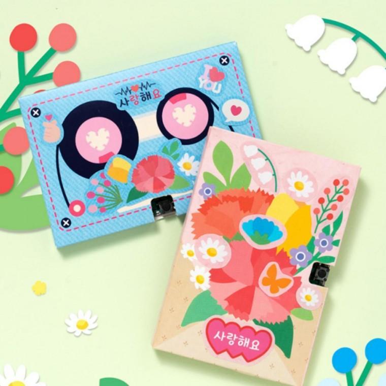 감동백배 카네이션 녹음 카드 유치원 어린이집 5월 가족 활동 교구