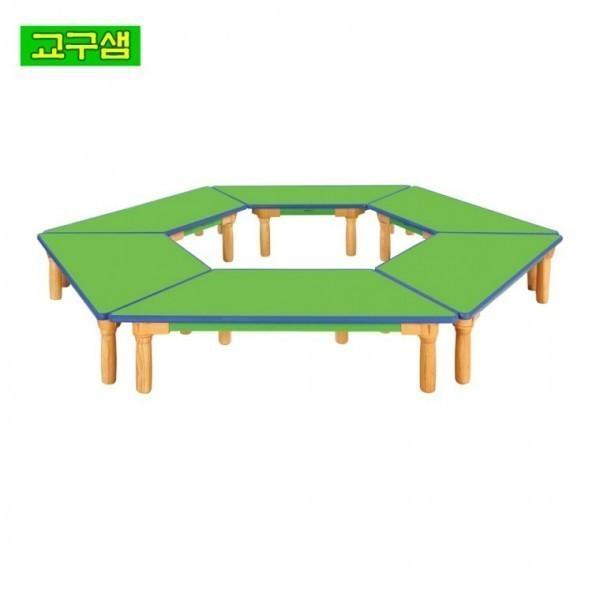 교구샘 어린이 안전 연두 열린 학습대 원목다리 H340 H83-1