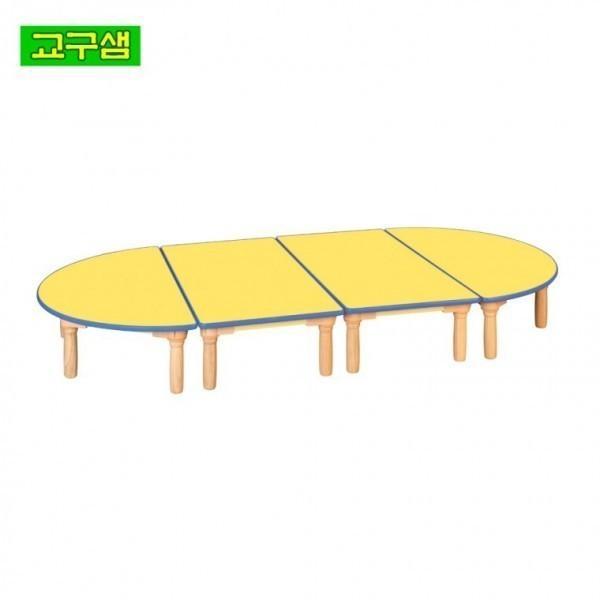 교구샘 어린이 안전 노랑 열린 책상 원목다리 H340 H77-1