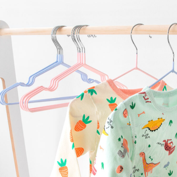 BS 어린이 키즈 옷걸이 핑크 10개 논슬립 아기 아동 유아 정리