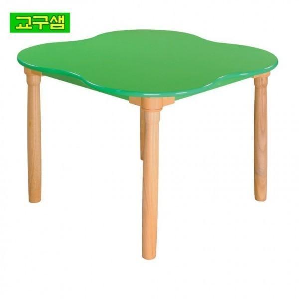 교구샘 어린이 크로바모양 책상 원목다리 H530 H61-2