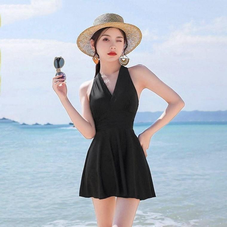 모노 키니 원피스 호캉스 비치 수영복 홀터넥 비키니 비치웨어 휴양지 유교걸 엄마 호텔