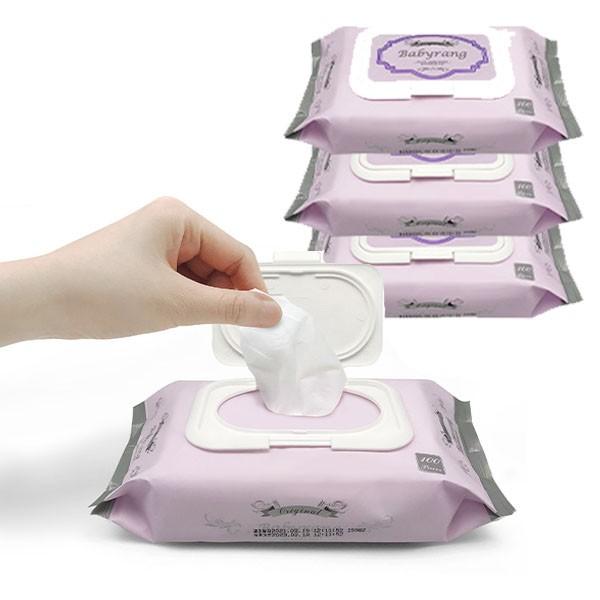 아이와 엄마가 함께 베비랑 물티슈 100매 캡형