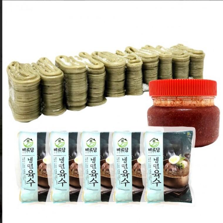 VYF 하남이조 녹차냉면 2kg 냉면육수 비빔장 10인분