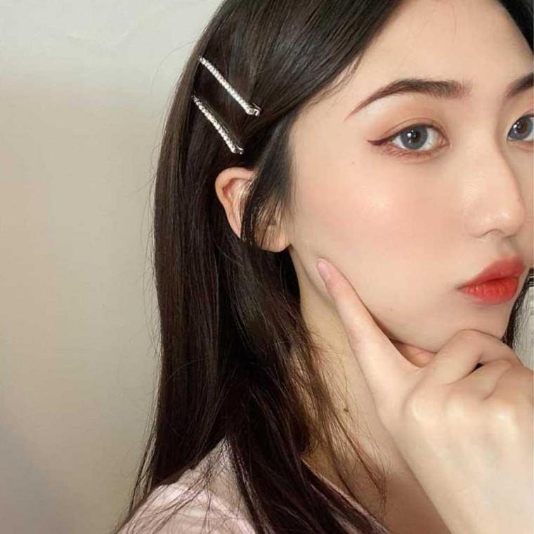 큐빅 실핀 헤어실핀 앞머리 얇은 옆머리 삔세트 프랑스삔 앞머리핀 반머리핀 바비핀 실삔