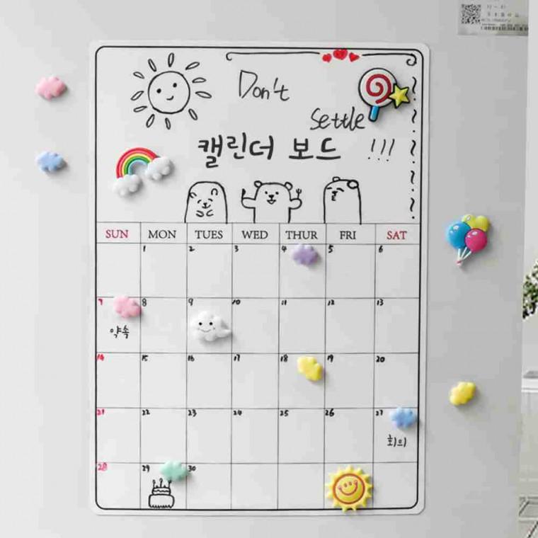 자석 기록 보드 30x41cm 달력 기록보드 화이트보드달력