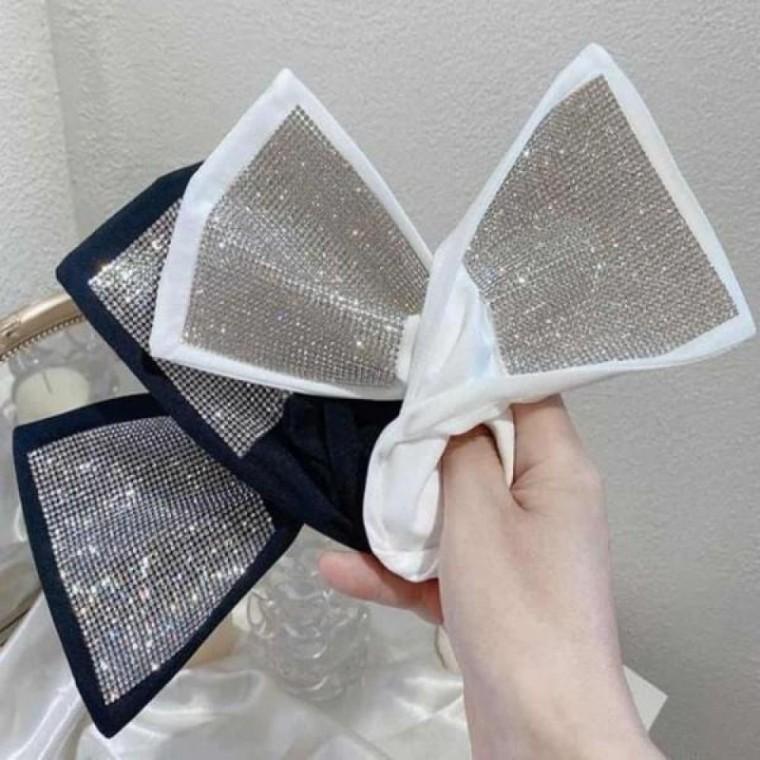 똥머리밴드(큐빅) 당고머리끈 올림머리리본 똥머리핀