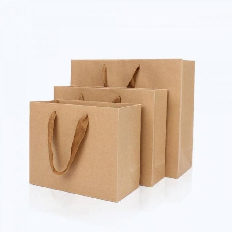 크라프트 무지 가로 직사각형 쇼핑백 특대형