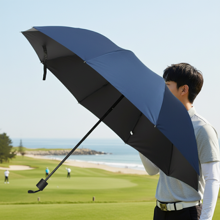 140cm 초대형 4단 접이식 우산 골프 낚시 레저용 휴대용 양우산