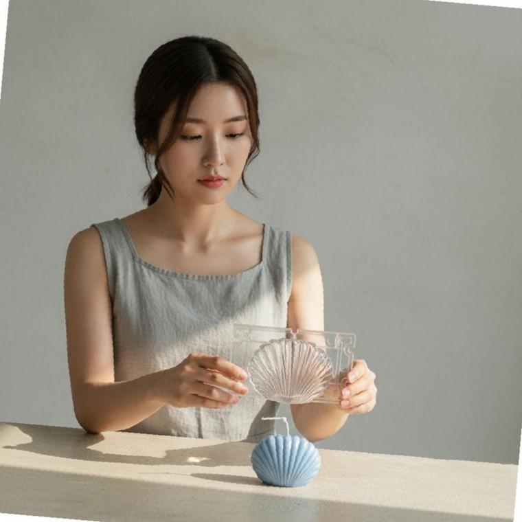 조개 모양 실리콘 몰드 캔들 석고 방향제 비누 레진 공예 대형