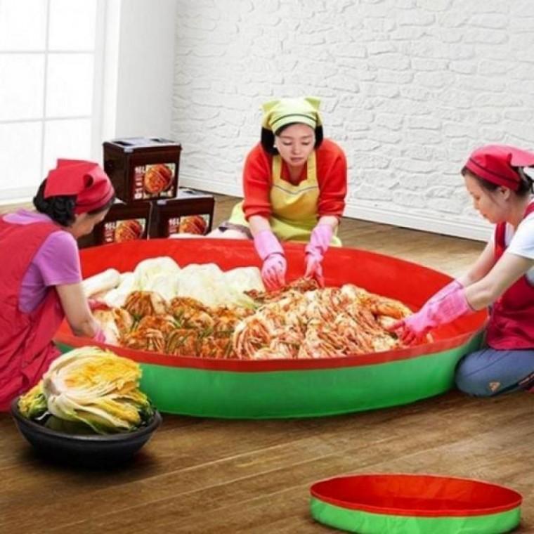 김치 김장매트 특대형 간편 접이식 무봉제 담그는 용품
