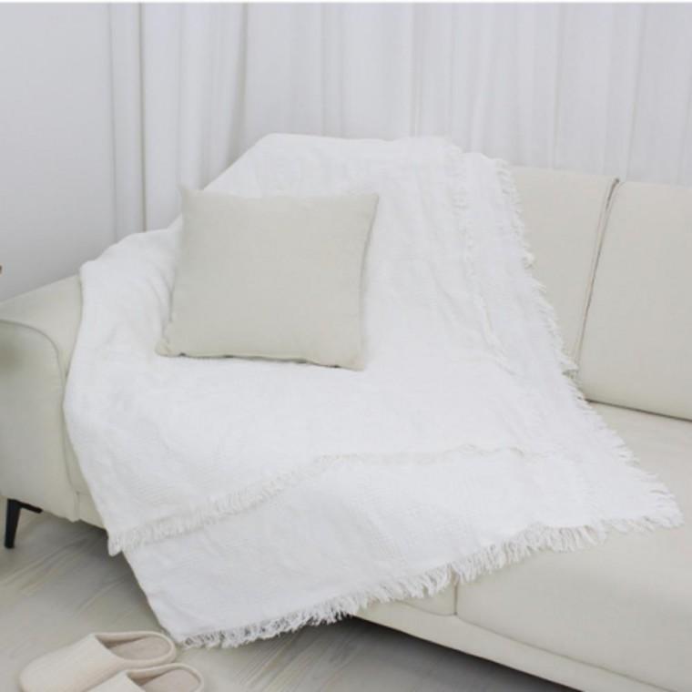 담요 블랭킷 쇼파 이불 캠핑 대형 인테리어 화이트