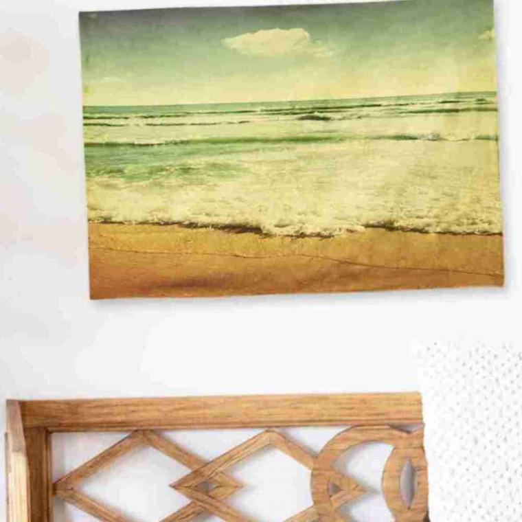 인테리어 패브릭 가리개 바다 풍경 벽천 대형 포스터 가림막천 거실벽장식