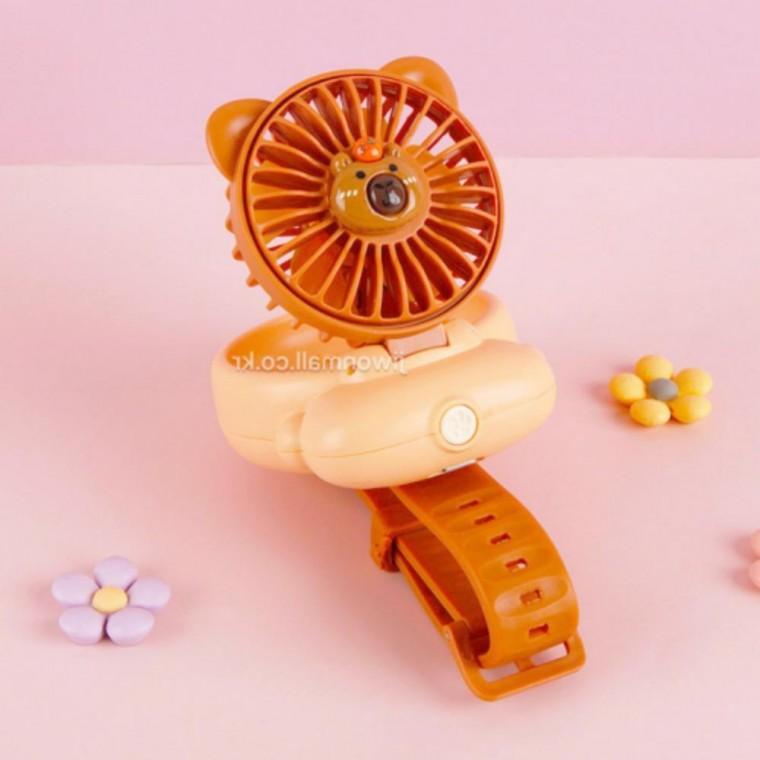 캐릭터 손목 밴드형 선풍기 카피바라 워치팬 손선풍기 USB