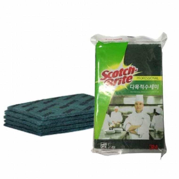 3M 다목적 수세미 5개 화장실수세미 씽크대수세미 설거지패드 주방용수세미 싱크대수세미