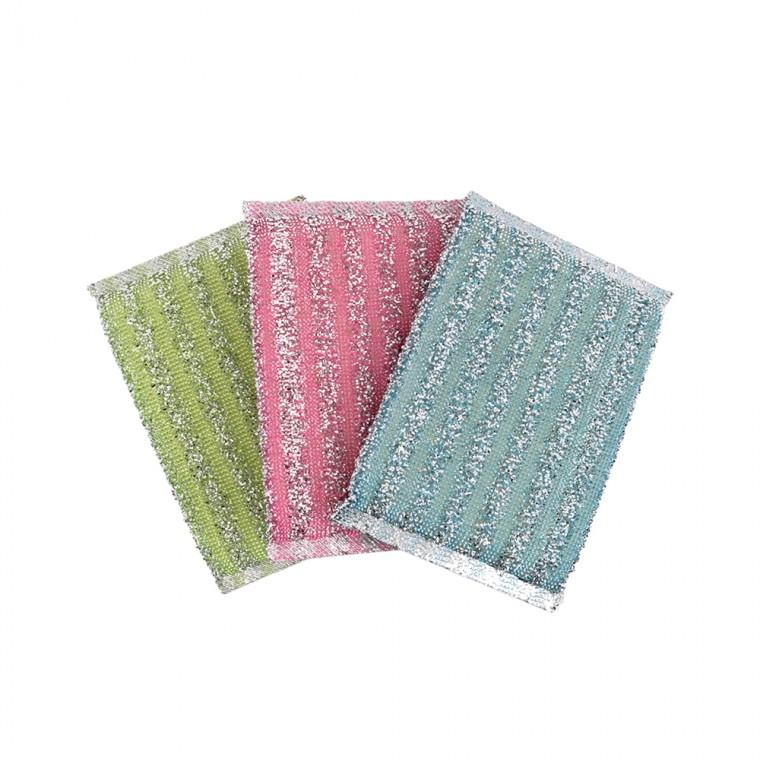 FROG 베이직 무흠집 은사수세미(소형) 벌크1P 90x130x15mm 부드럽고 풍성한거품 수세미 색상랜덤