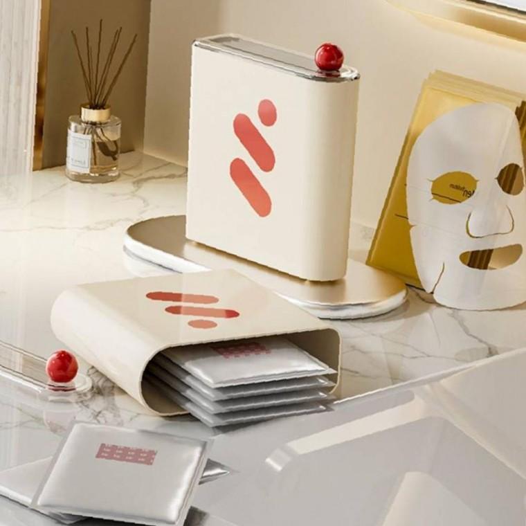 마스크팩 보관함 데스크 화장대 정리 수납함 방진 투명 케이스