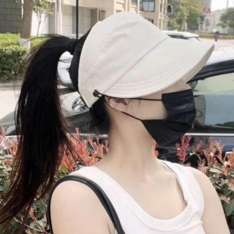 마스크걸이 뒷밴딩 캡모자 여름용 기능성 여성 데일리 캡