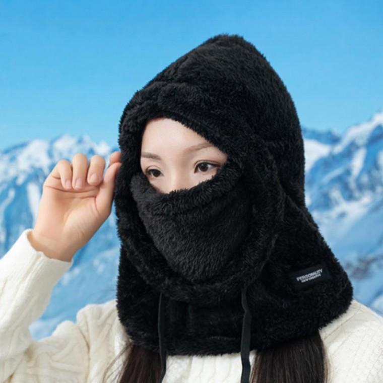 후드 워머 겨울 모자 마스크 올인원 털 풀커버