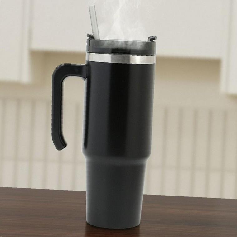 대용량 900ml 스테인리스 진공 보온보냉 빨대 텀블러 차량용 컵