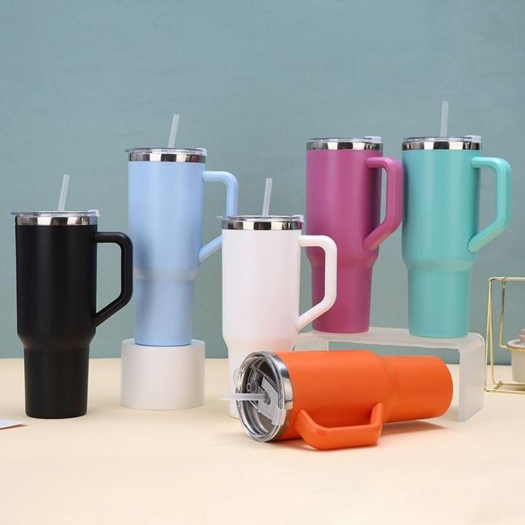 빅사이즈 1200ml 손잡이형 차량용 텀블러