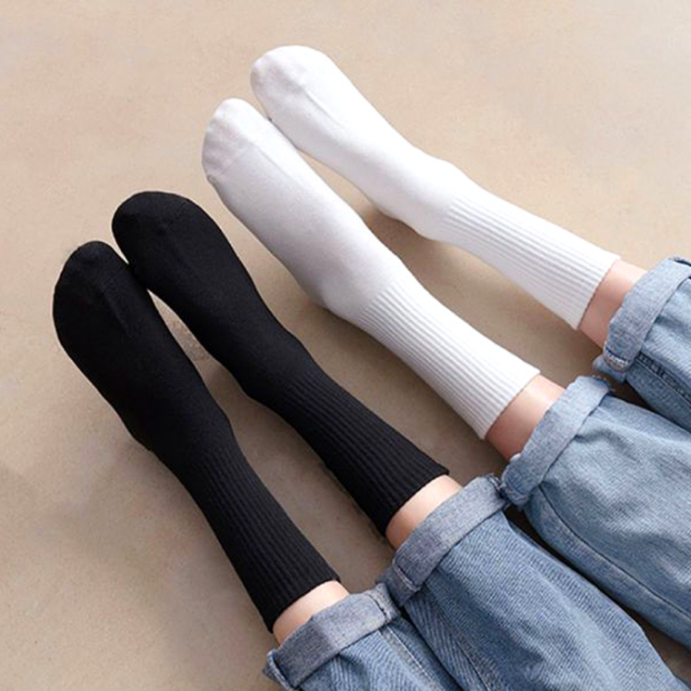장목양말 교복 데일리 출퇴근 골지 원피스 흰 양말