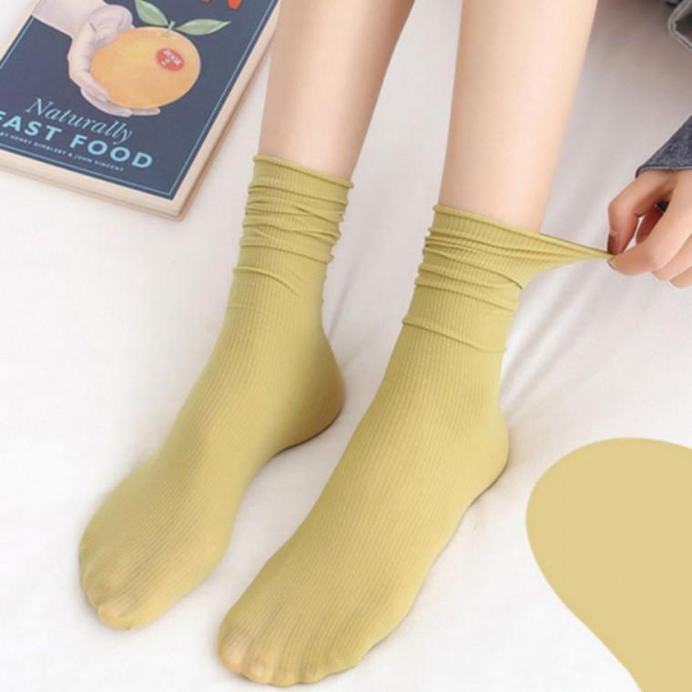 양말 장목 무지 컬러 골지 데일리 예쁜
