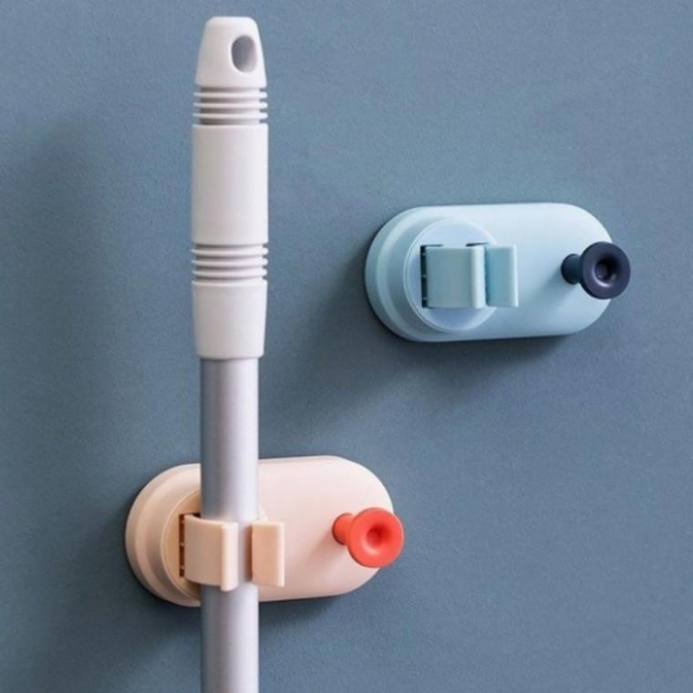다용도 밀대 걸이 화장실 수납 가방 벽걸이 밀대 홀더 무타공 청소 도구 거치대 걸레 수납함 정리 정돈 소