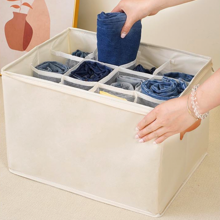 옷정리 티셔츠 바지 신발 칸막이 접이식 수납 박스