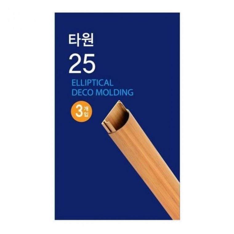 EA 전선정리 몰딩 우드타원 30mm2P W
