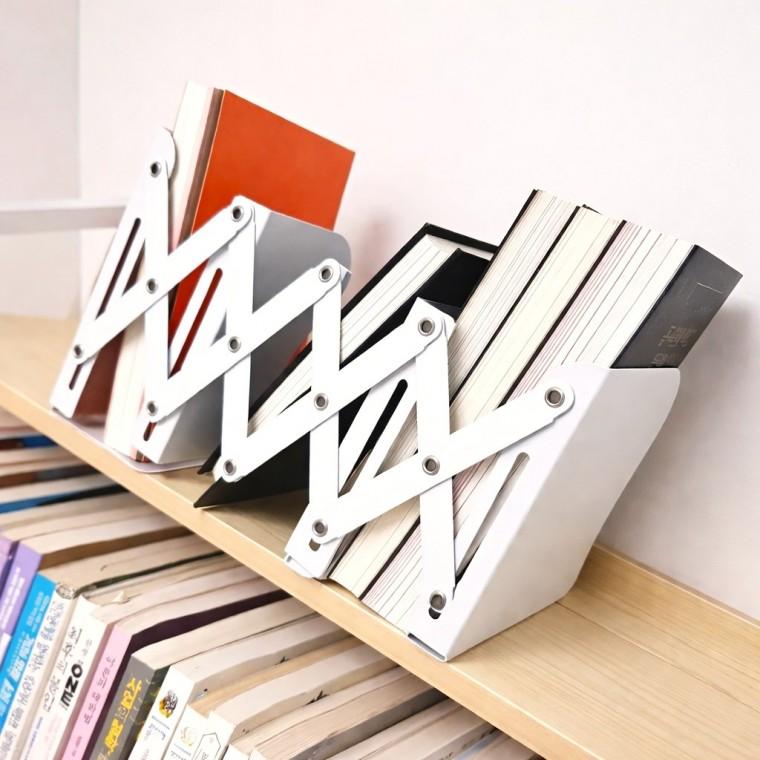 접이식 길이조절 철제 책꽂이 정리함 책상칸막이