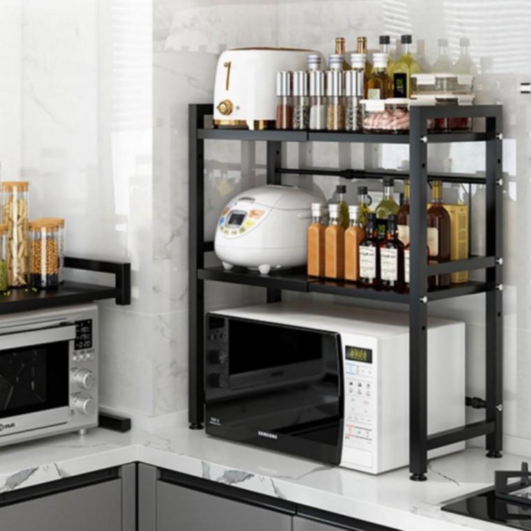 확장형 전자렌지 렉 2단 주방 정리 수납 선반 거치대
