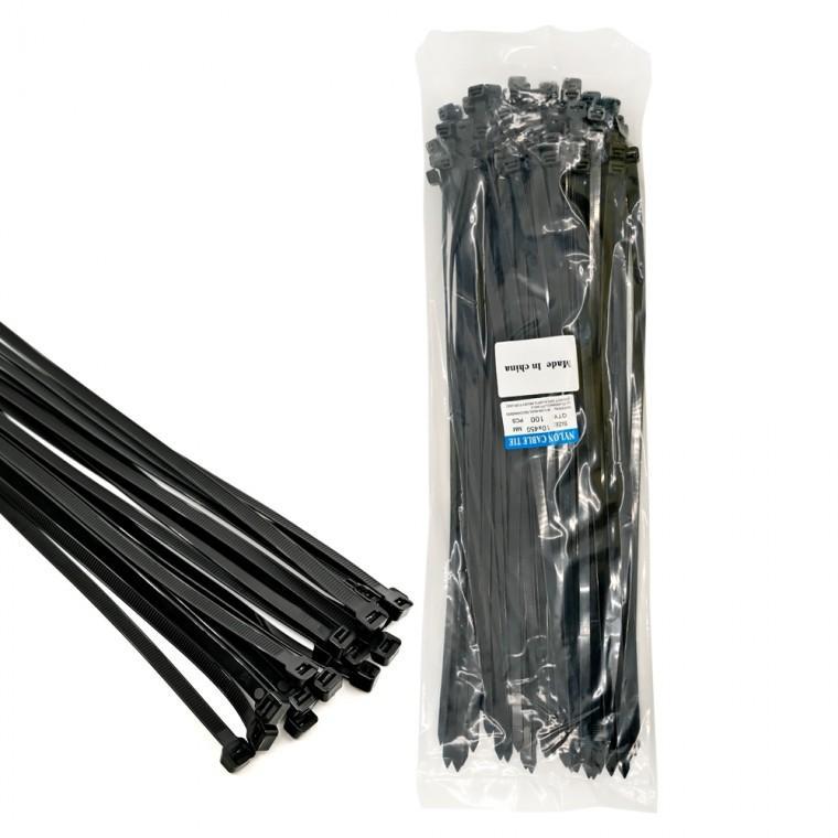 kimspp 케이블타이 10x450mm 블랙 (약100개입) 전선 배선정리