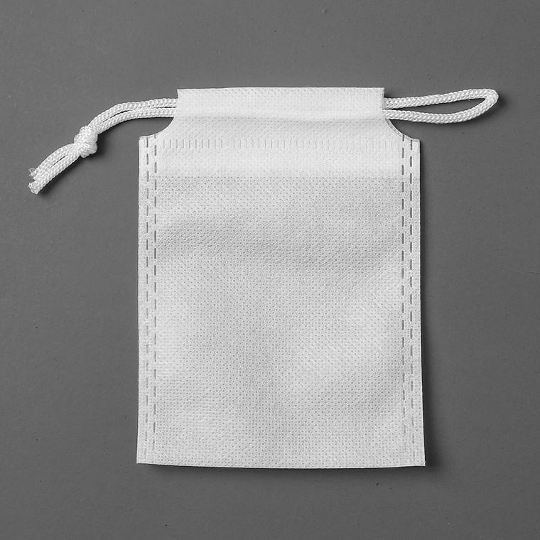 한쪽 스트링 부직포 파우치 50p세트(12x15cm) (화이트)