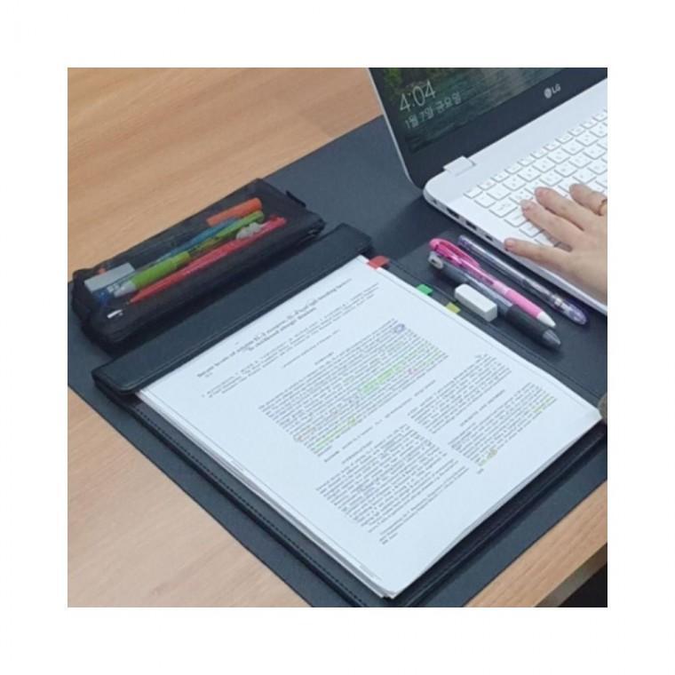 루미나D 양면 생일선물 가죽 장패드 데스크매트 에보니블랙