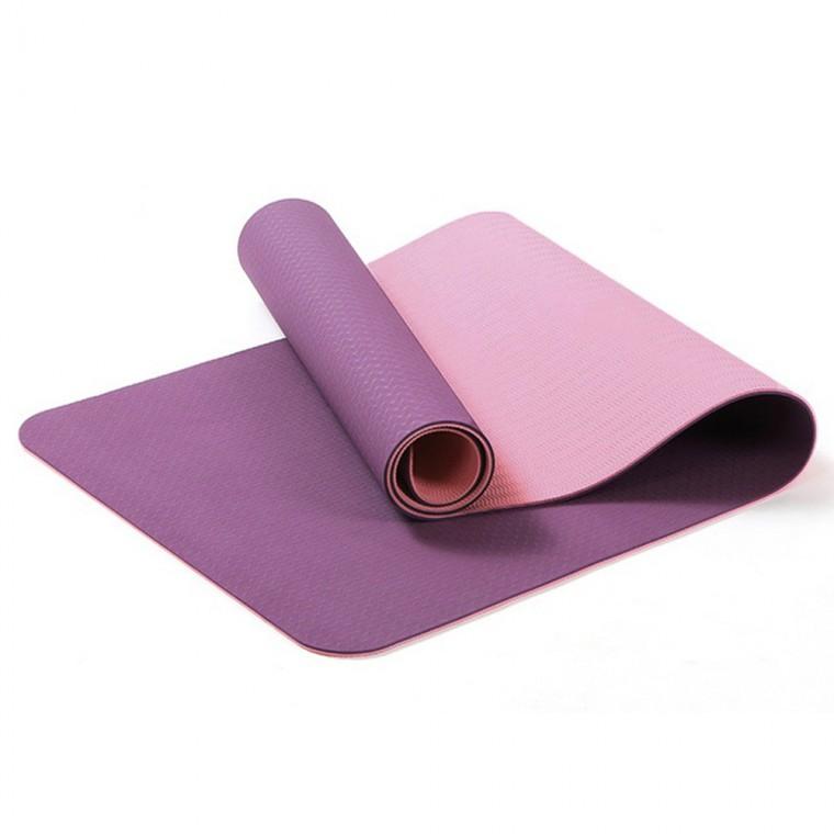 컬러 양면 TPE 요가매트 운동매트 (6mm) 퍼플