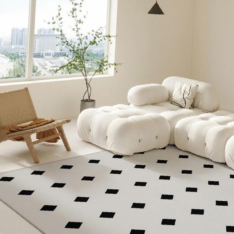 미끄럼방지 거실 카페트 다이아 패턴 사각 러그 인테리어 매트