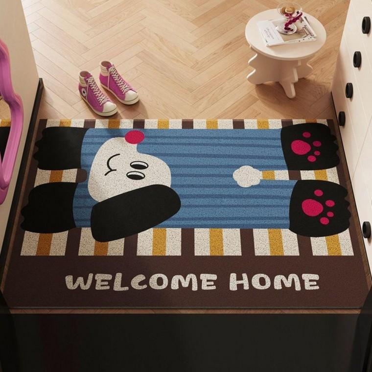 귀여운 디자인 강아지 고양이 코일 매트 번지 관리 현관 발판