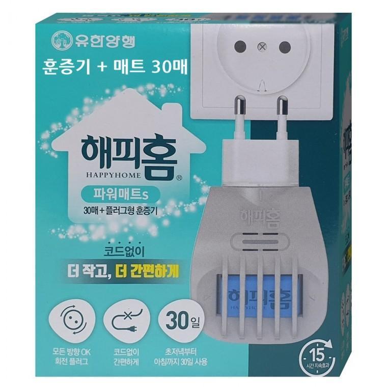 해피홈 모기훈증기 플러그형 훈증매트 30개 모기 해충