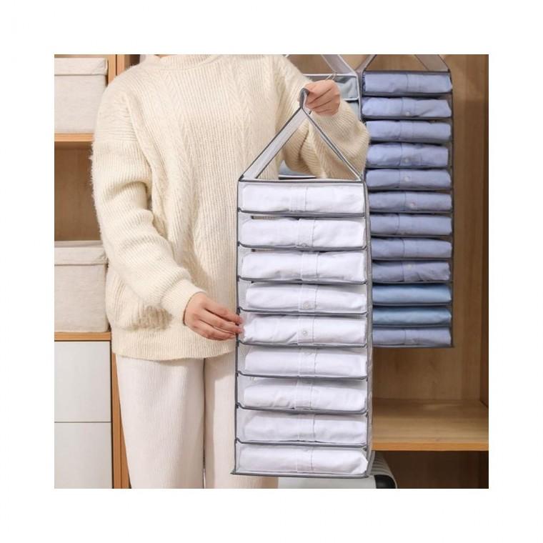 루미나D 벽걸이 수납포켓 옷장행거 칸막이 틈새 접이식 9칸