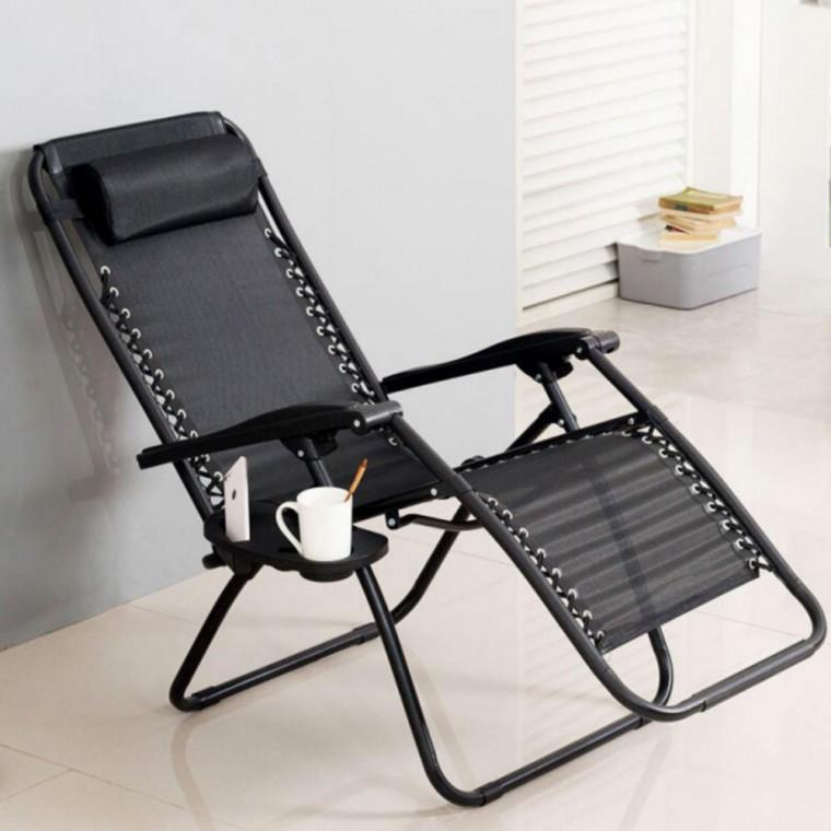 리클라이너 1인용 편안한 접이식 메쉬 휴식 간이